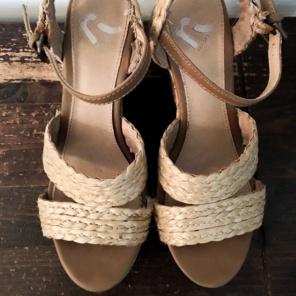 Woven boho wedges
